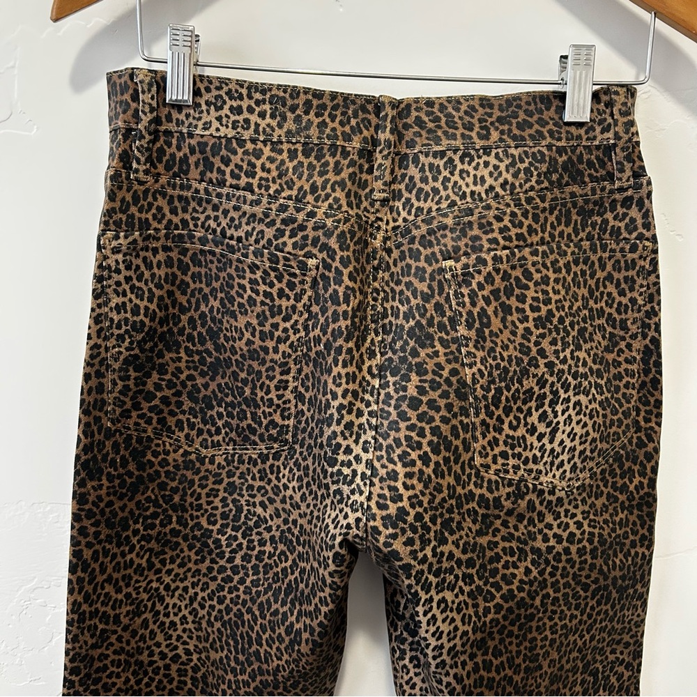 Frame Denim Leopard Print Skinny Jeans - Brown - Picture 8 of 9
